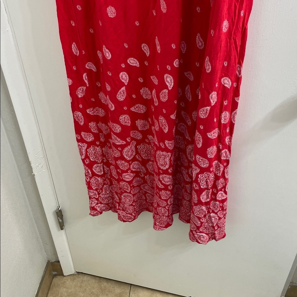 Indigo Red Patterned Maxi Dress - Picture 2 of 6